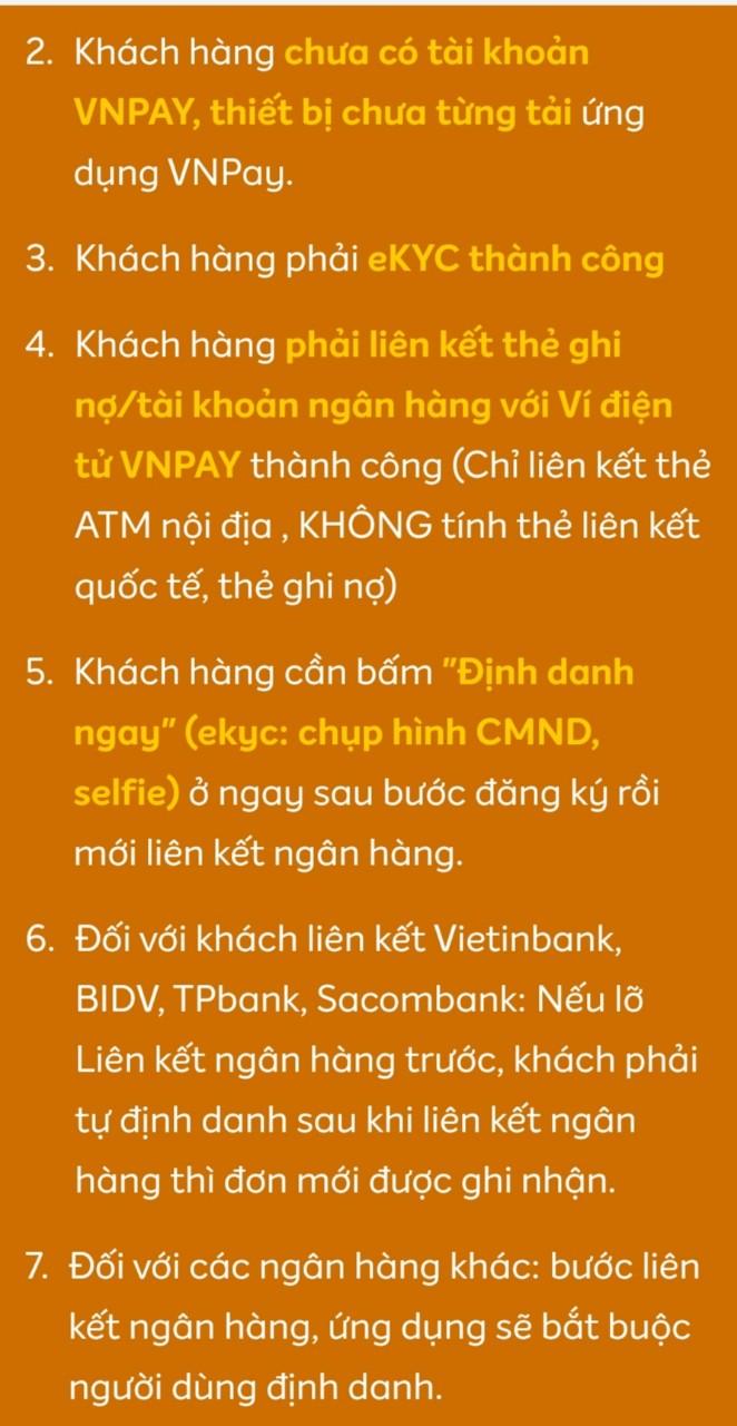 Tạo ví VNPay và lãnh thưởng